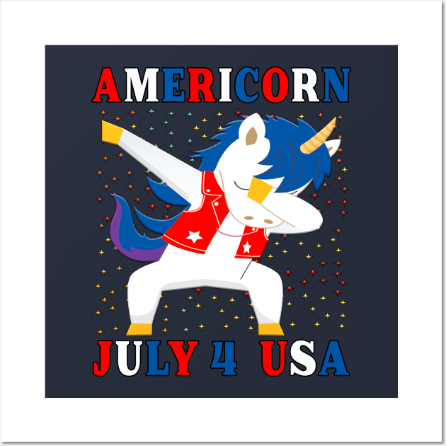 Americorn July 4th USA Star Spangled Banner. Wall Art by Maxx Exchange